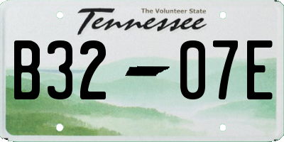 TN license plate B3207E