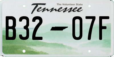 TN license plate B3207F