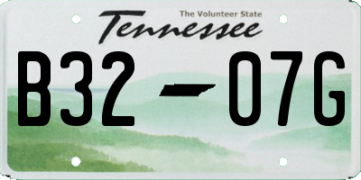 TN license plate B3207G