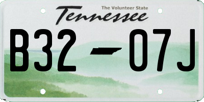 TN license plate B3207J