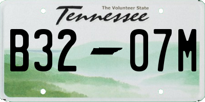 TN license plate B3207M