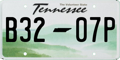 TN license plate B3207P