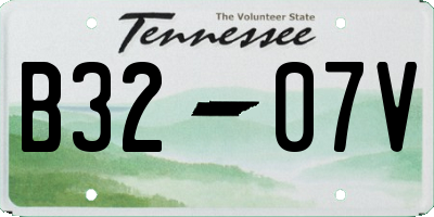 TN license plate B3207V