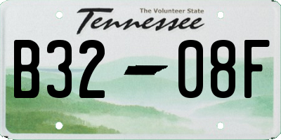 TN license plate B3208F