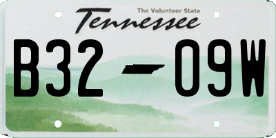 TN license plate B3209W