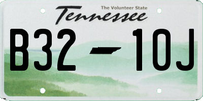 TN license plate B3210J