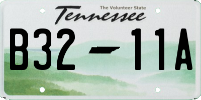 TN license plate B3211A
