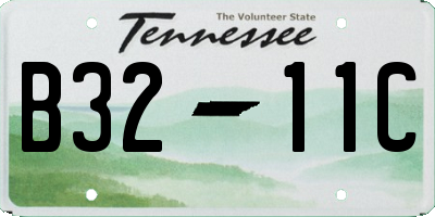 TN license plate B3211C