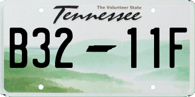 TN license plate B3211F