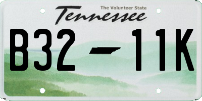 TN license plate B3211K