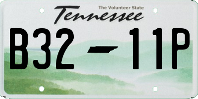 TN license plate B3211P