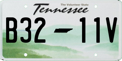 TN license plate B3211V