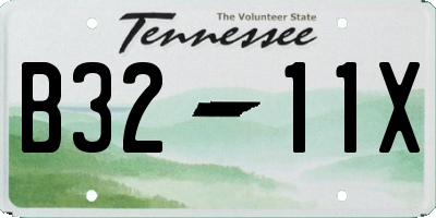 TN license plate B3211X