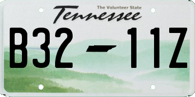 TN license plate B3211Z