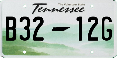 TN license plate B3212G