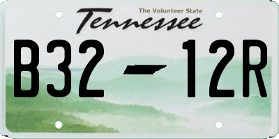TN license plate B3212R