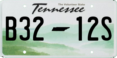 TN license plate B3212S