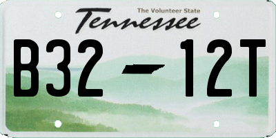 TN license plate B3212T