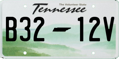 TN license plate B3212V