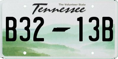 TN license plate B3213B