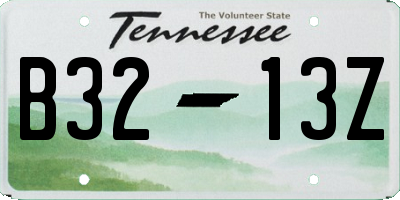 TN license plate B3213Z