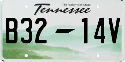 TN license plate B3214V