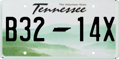 TN license plate B3214X