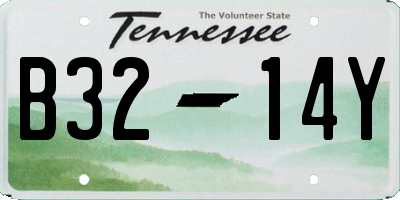 TN license plate B3214Y