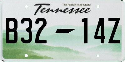 TN license plate B3214Z