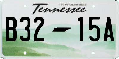 TN license plate B3215A