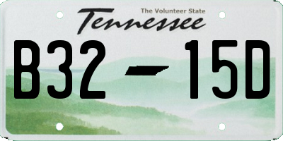 TN license plate B3215D