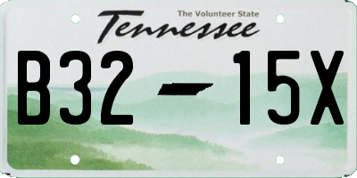 TN license plate B3215X