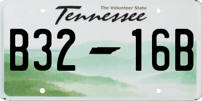 TN license plate B3216B