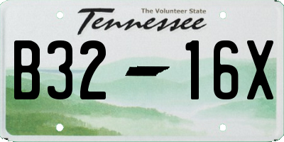 TN license plate B3216X
