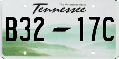 TN license plate B3217C