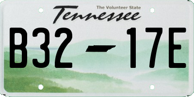 TN license plate B3217E
