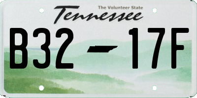 TN license plate B3217F