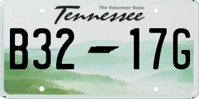 TN license plate B3217G