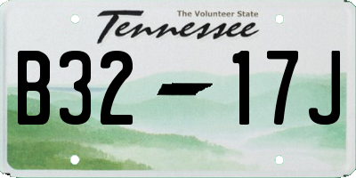 TN license plate B3217J