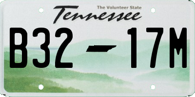 TN license plate B3217M