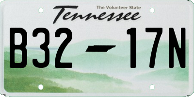 TN license plate B3217N