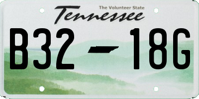 TN license plate B3218G