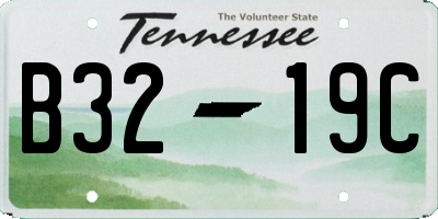 TN license plate B3219C