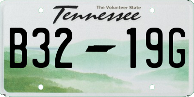 TN license plate B3219G