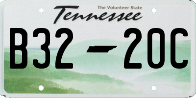 TN license plate B3220C
