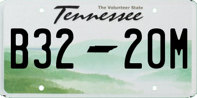 TN license plate B3220M