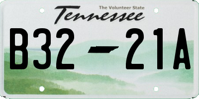 TN license plate B3221A