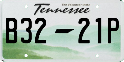 TN license plate B3221P