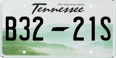TN license plate B3221S