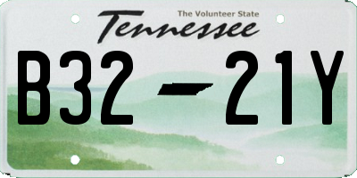 TN license plate B3221Y